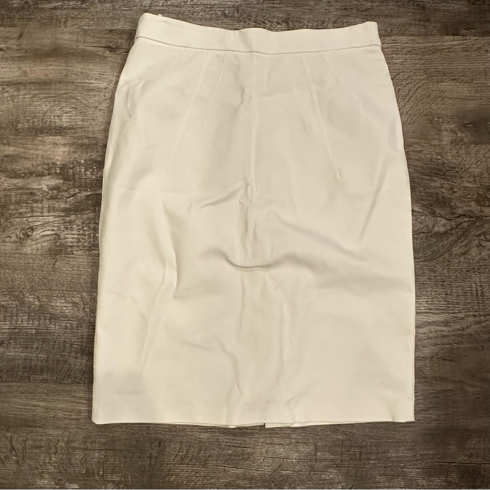 10 Crosby Derek Lam Cream Pencil Skirt